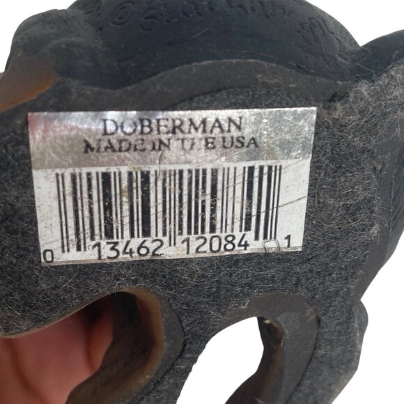 Doberman Pinscher Dog Figurine Universal Statuary 7” Tall Sitting Black Tan USA - Picture 10 of 13